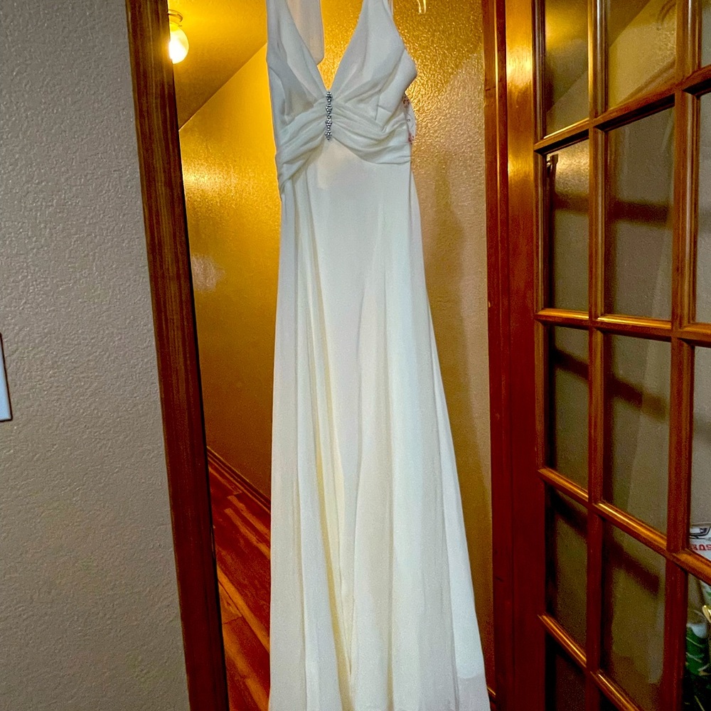 Ivory formal full length Gown in size XS
